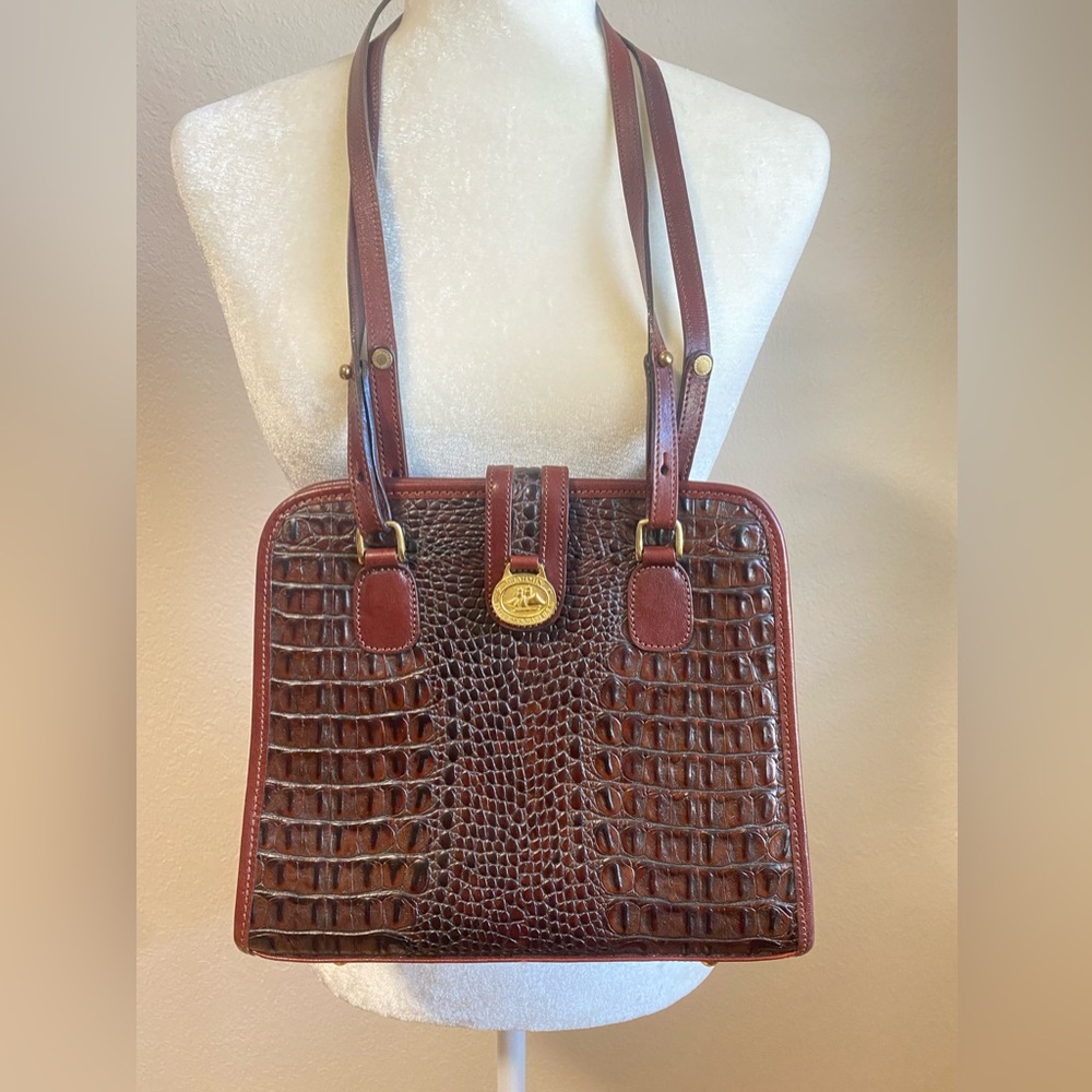 Brahmin Croc embossed tote bag